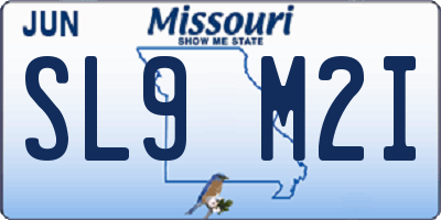 MO license plate SL9M2I
