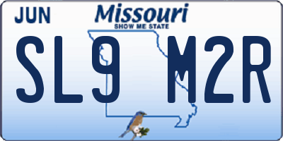 MO license plate SL9M2R
