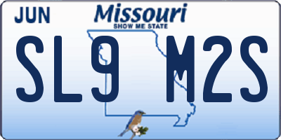 MO license plate SL9M2S