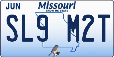 MO license plate SL9M2T