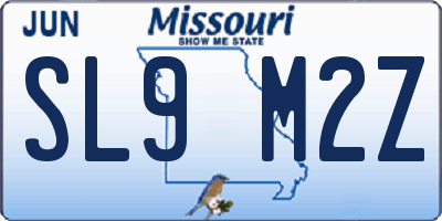 MO license plate SL9M2Z