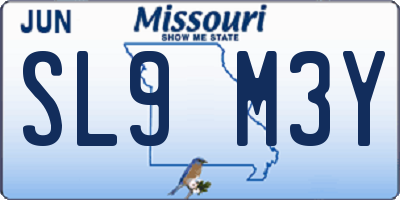 MO license plate SL9M3Y