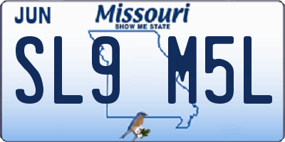 MO license plate SL9M5L