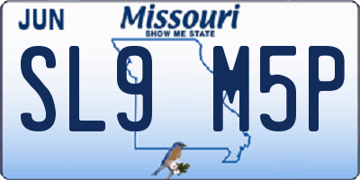 MO license plate SL9M5P