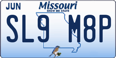 MO license plate SL9M8P