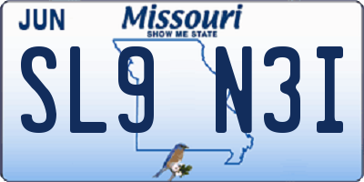 MO license plate SL9N3I