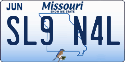 MO license plate SL9N4L