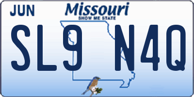 MO license plate SL9N4Q