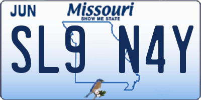 MO license plate SL9N4Y