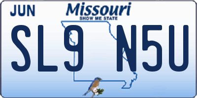 MO license plate SL9N5U