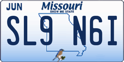 MO license plate SL9N6I