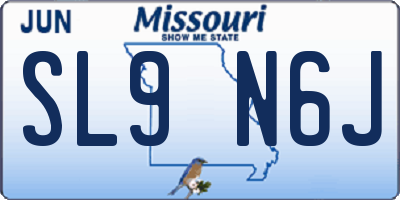 MO license plate SL9N6J