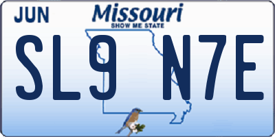MO license plate SL9N7E