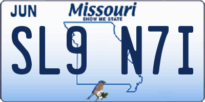 MO license plate SL9N7I