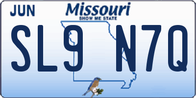 MO license plate SL9N7Q