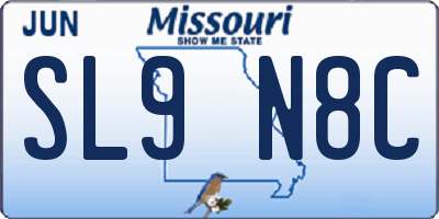 MO license plate SL9N8C
