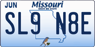 MO license plate SL9N8E