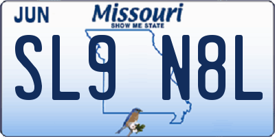 MO license plate SL9N8L