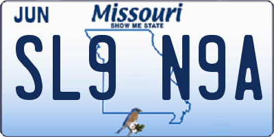 MO license plate SL9N9A