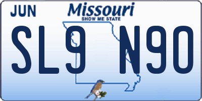MO license plate SL9N9O