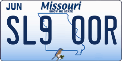 MO license plate SL9O0R
