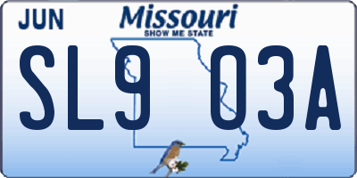 MO license plate SL9O3A