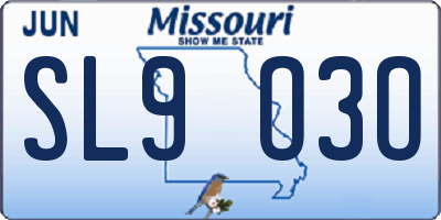 MO license plate SL9O3O