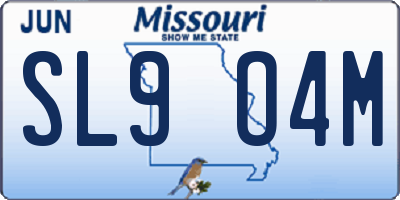 MO license plate SL9O4M