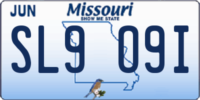 MO license plate SL9O9I