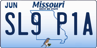 MO license plate SL9P1A