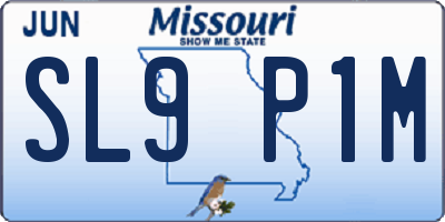MO license plate SL9P1M