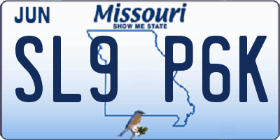 MO license plate SL9P6K