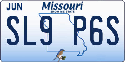 MO license plate SL9P6S