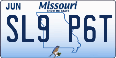 MO license plate SL9P6T