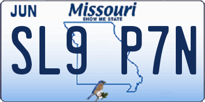 MO license plate SL9P7N