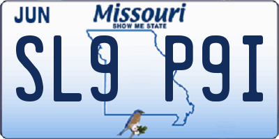 MO license plate SL9P9I