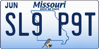 MO license plate SL9P9T