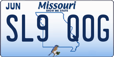 MO license plate SL9Q0G