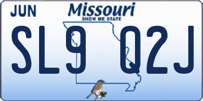 MO license plate SL9Q2J