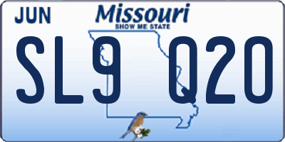 MO license plate SL9Q2O