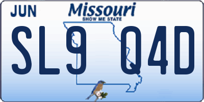 MO license plate SL9Q4D