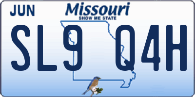 MO license plate SL9Q4H