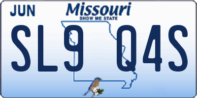 MO license plate SL9Q4S