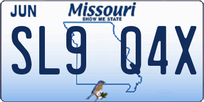MO license plate SL9Q4X