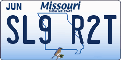 MO license plate SL9R2T