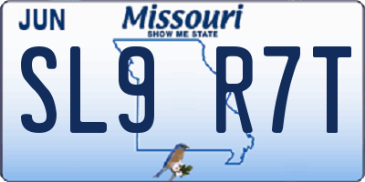 MO license plate SL9R7T