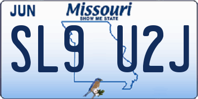MO license plate SL9U2J