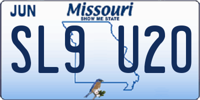 MO license plate SL9U2O