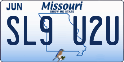 MO license plate SL9U2U