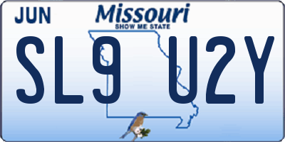 MO license plate SL9U2Y